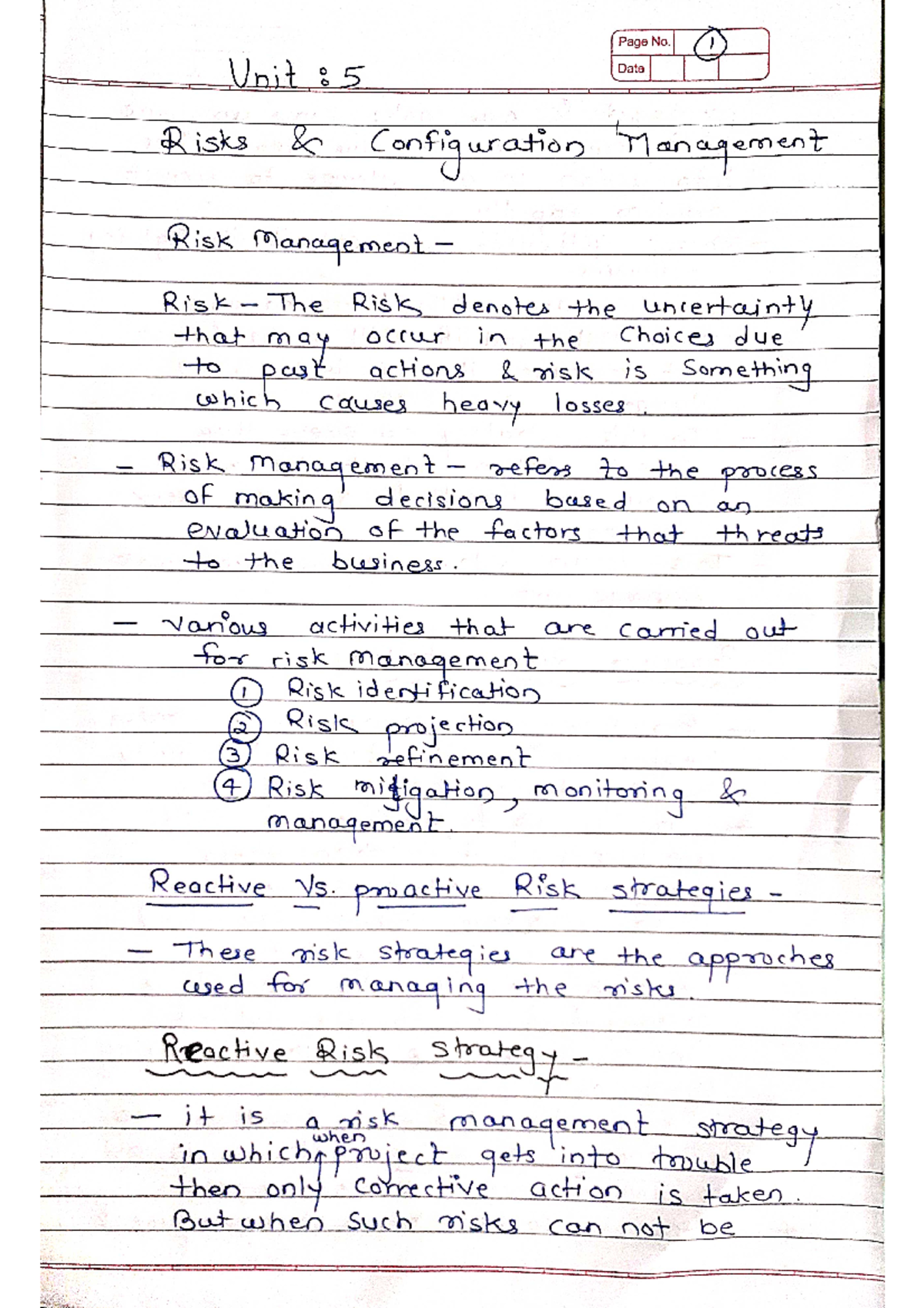 SE UNIT 5 Notes - computer engineering - Studocu