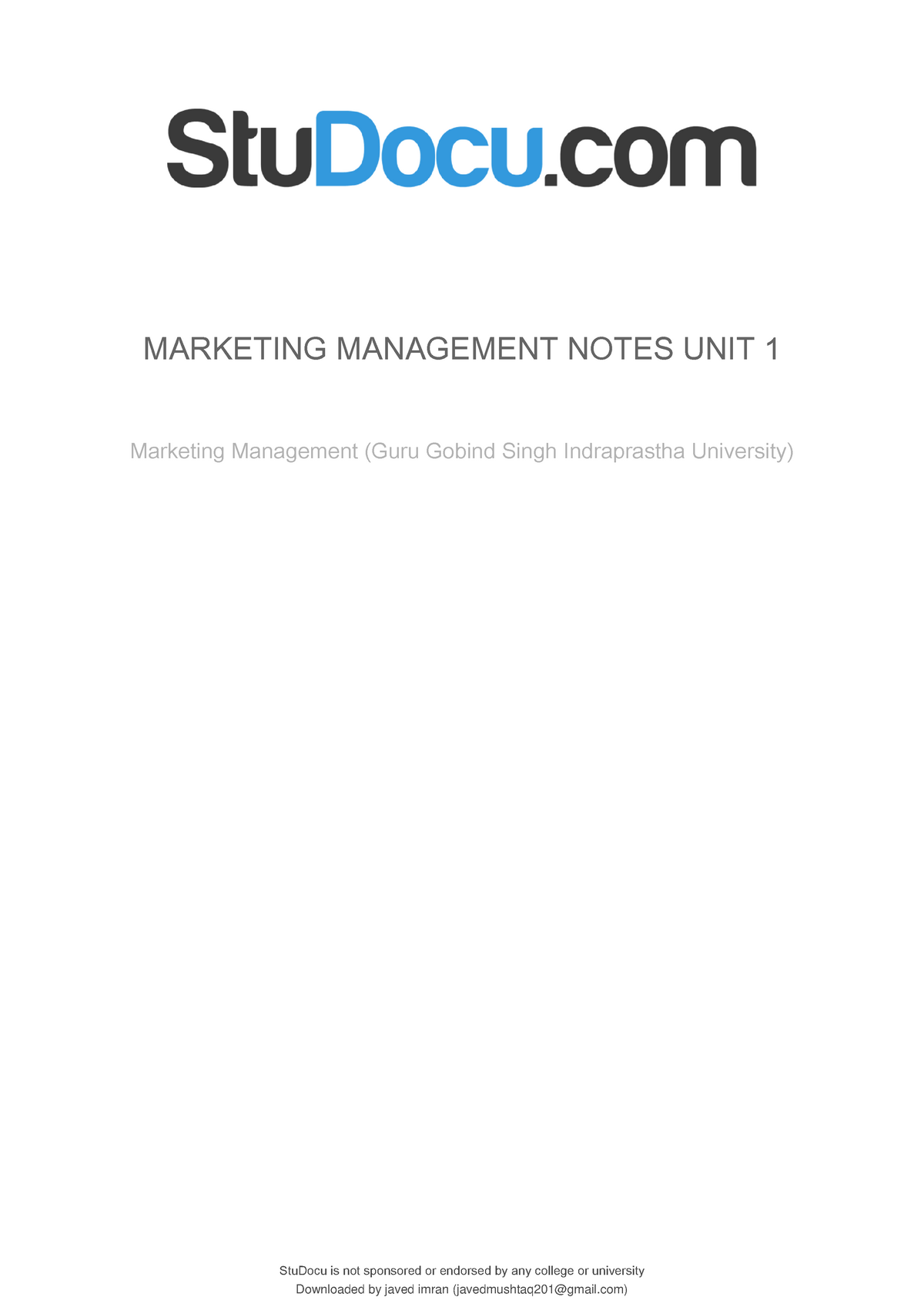 marketing-management-notes-unit-1-studocu-is-not-sponsored-or