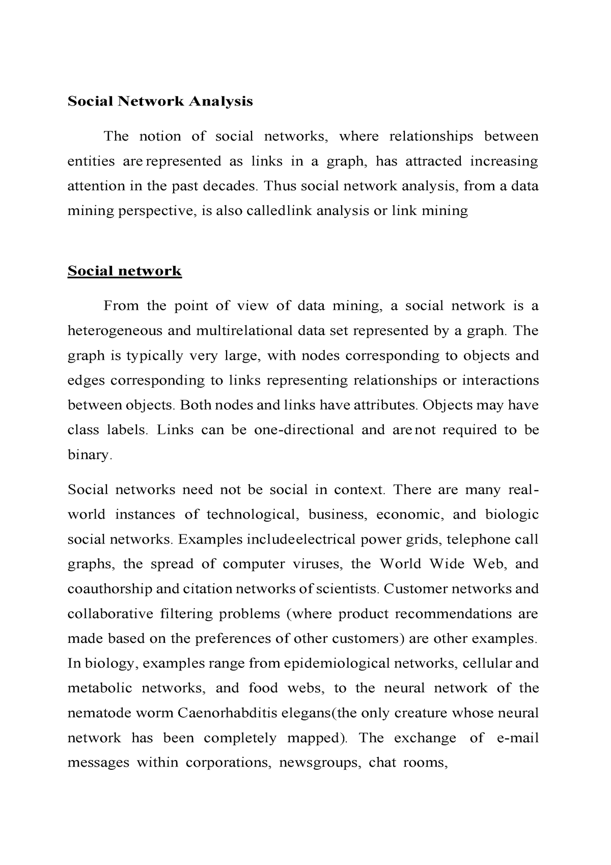 social network analysis thesis