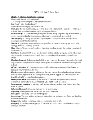 Anthropology 1010 Final Study Guide - Questions Will Be Mostly Multiple ...