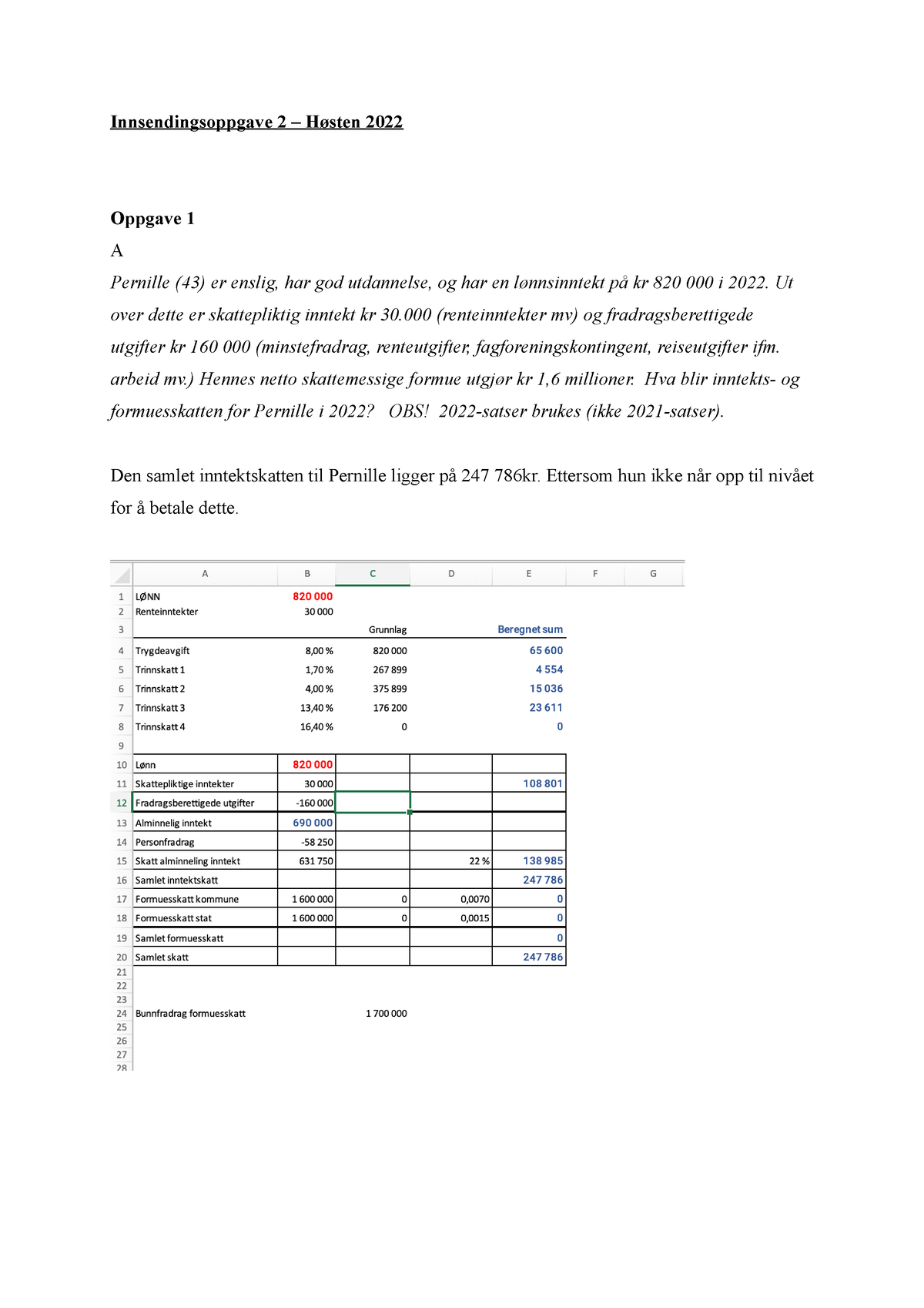 Innsendingsoppgave 2 - PERSØK - Innsendingsoppgave 2 – Høsten 2022 ...