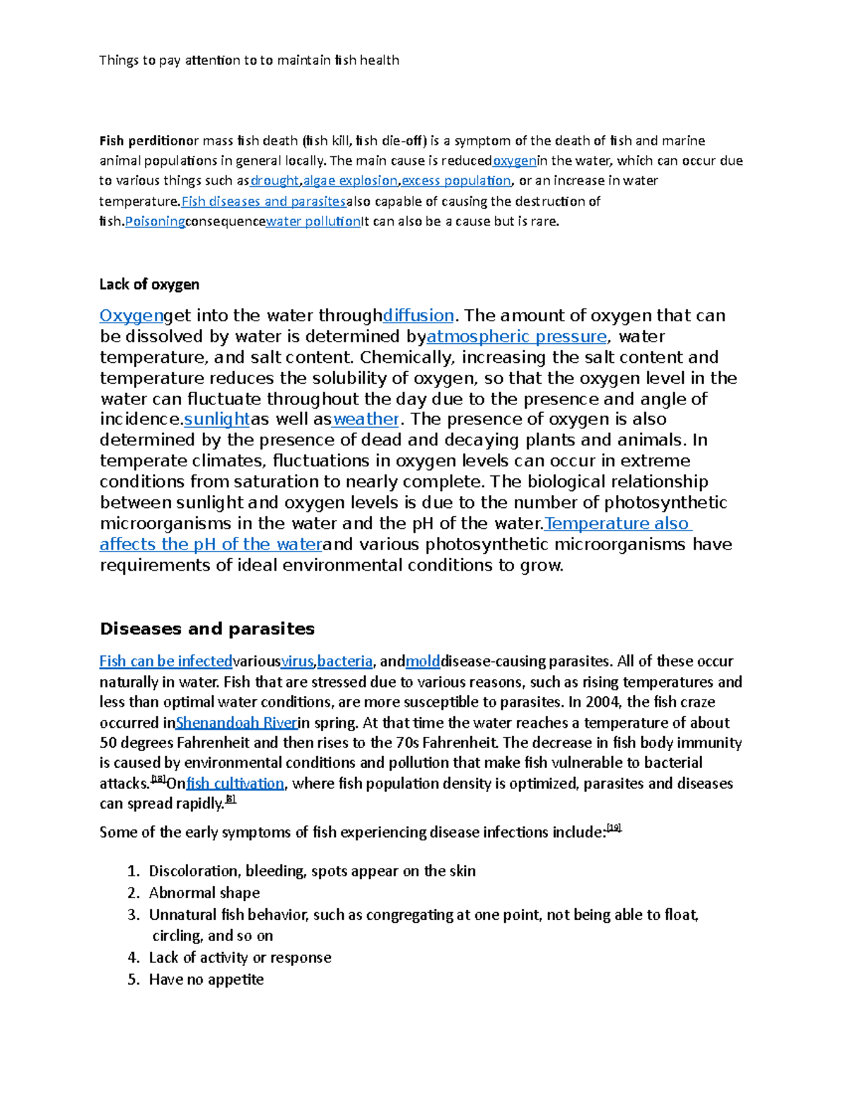 Things to pay attention to to maintain fish health Fish perditionor