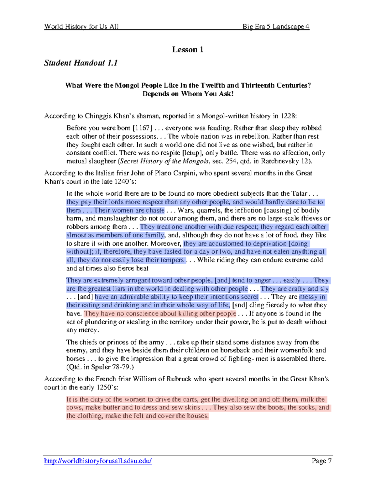 Kami Export - Mongol docs 2021 - World History for Us All Big Era 5 ...