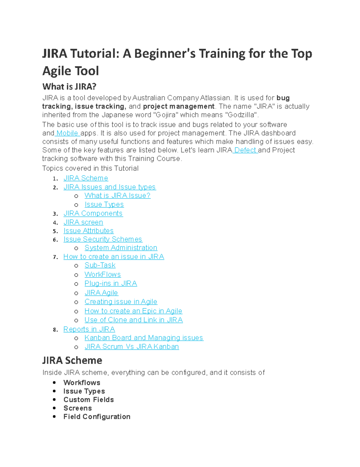 Jira Tutorial A Beginner S Training For The Top Agile Tool It Is Used For Bug Tracking Issue Jira Tutorial A Beginner S Training For The Top Agile Tool It Is Used For Bug Tracking Issue