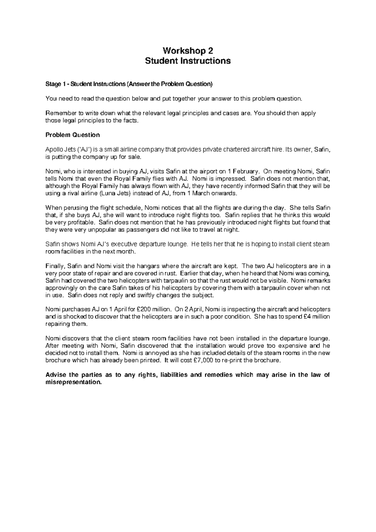 Workshop+2+-Misrepresentation - Workshop 2 Student Instructions Stage 1 ...