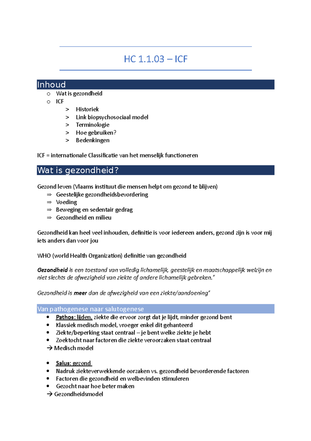 HC 1.1.03 ICF (International Classification Of Functioning, Disability ...