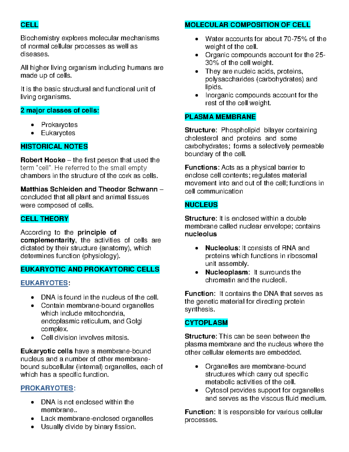 Biochem Reviewer - CELL Biochemistry explores molecular mechanisms of ...