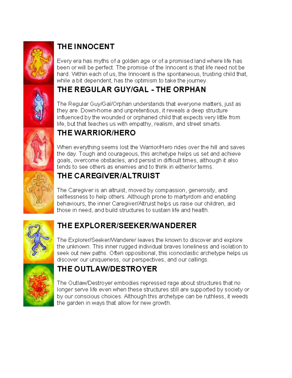 The Archetypes Within - Explanations of lenses used in analyzing ...