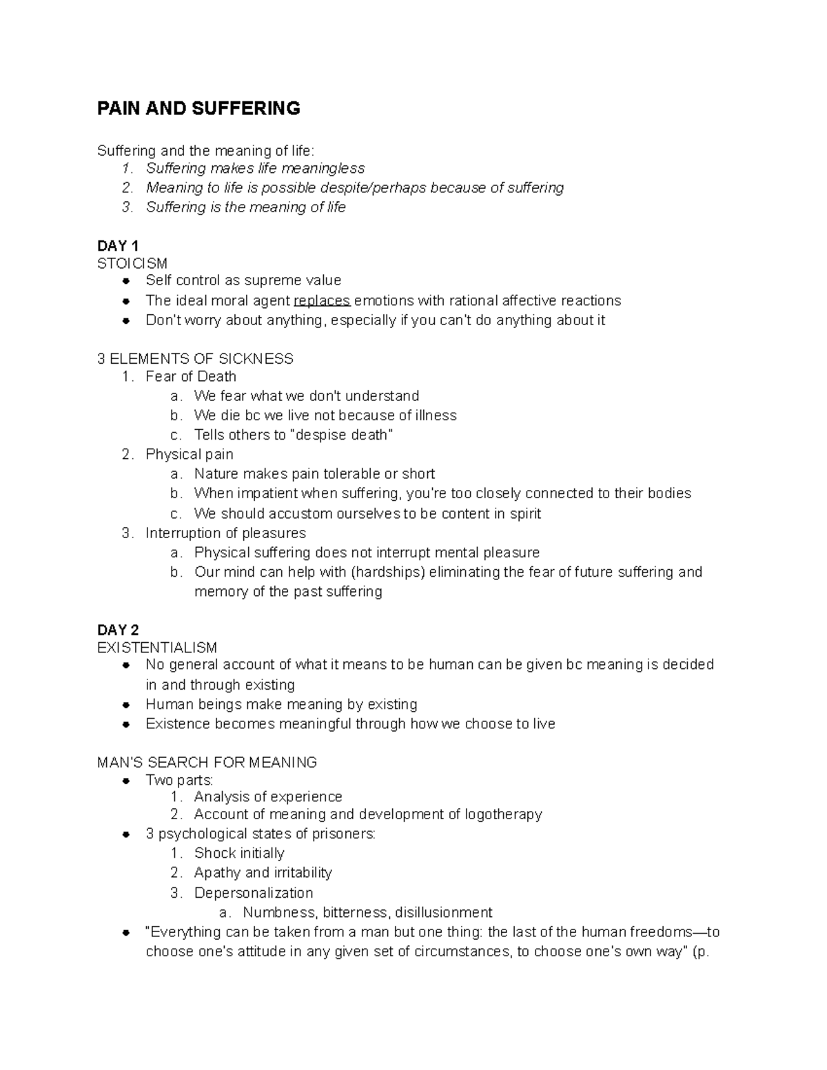 phil-191-week-11-lecture-pain-and-suffering-suffering-and-the