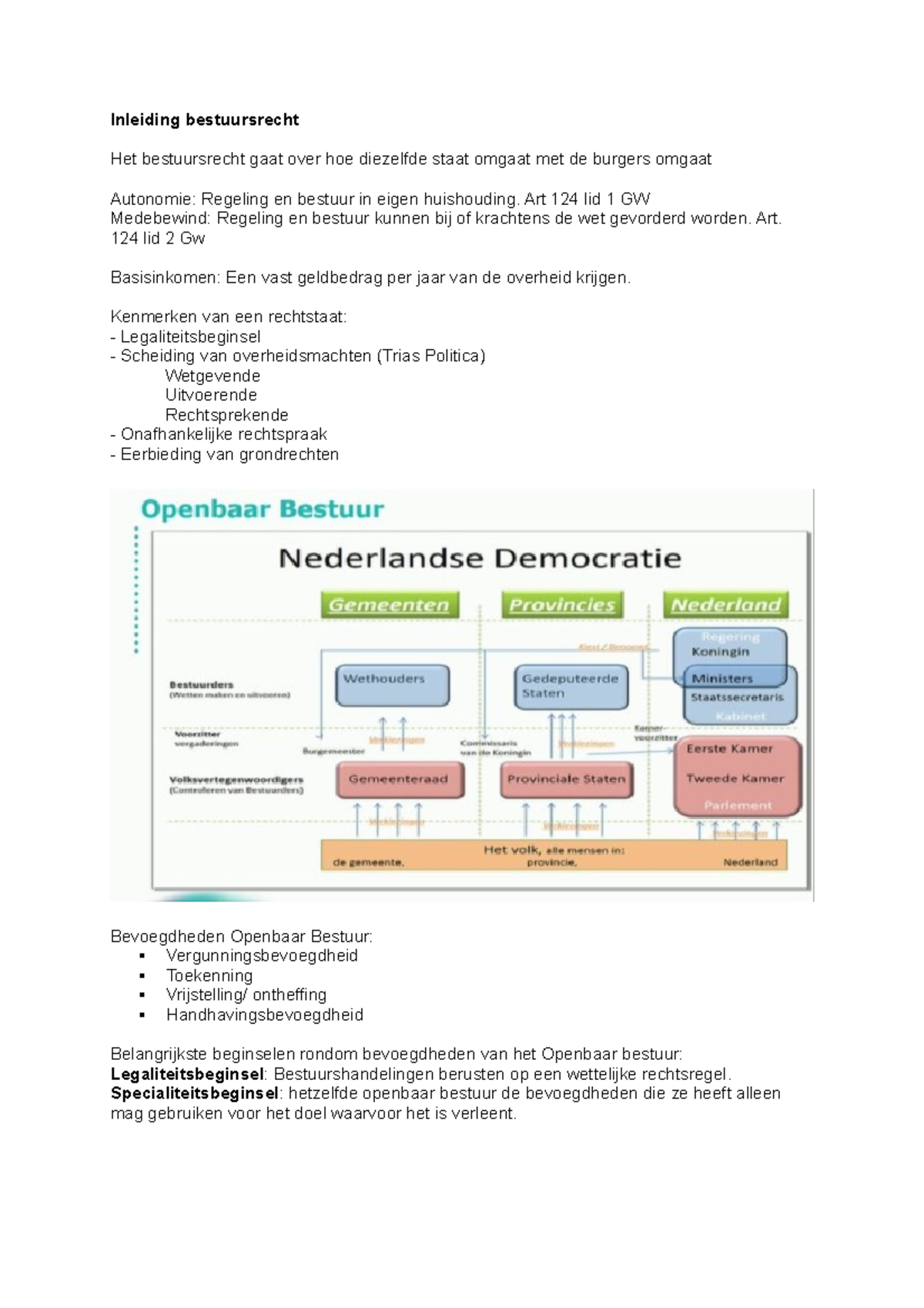 Bestuursrecht - Samenvatting - Inleiding Bestuursrecht Het ...