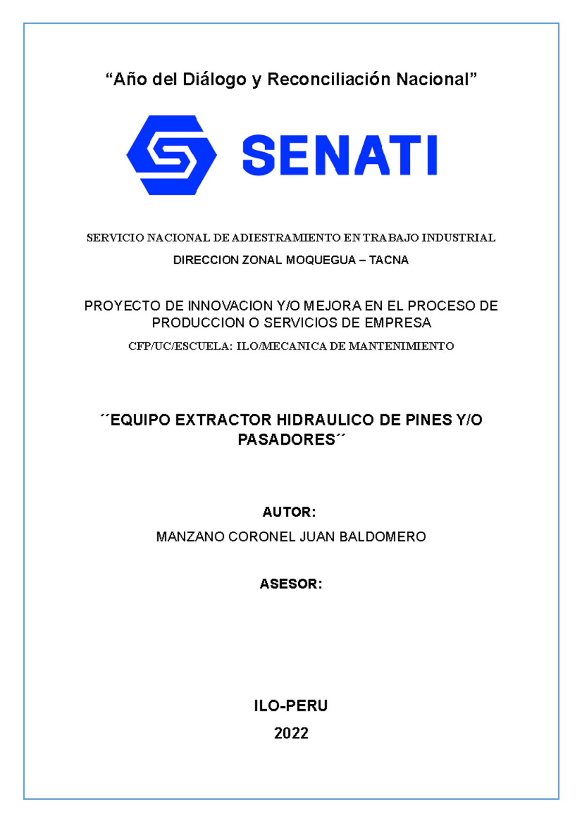 Boseto Editable - Proyecto Senati - “Año del Diálogo y Reconciliación ...