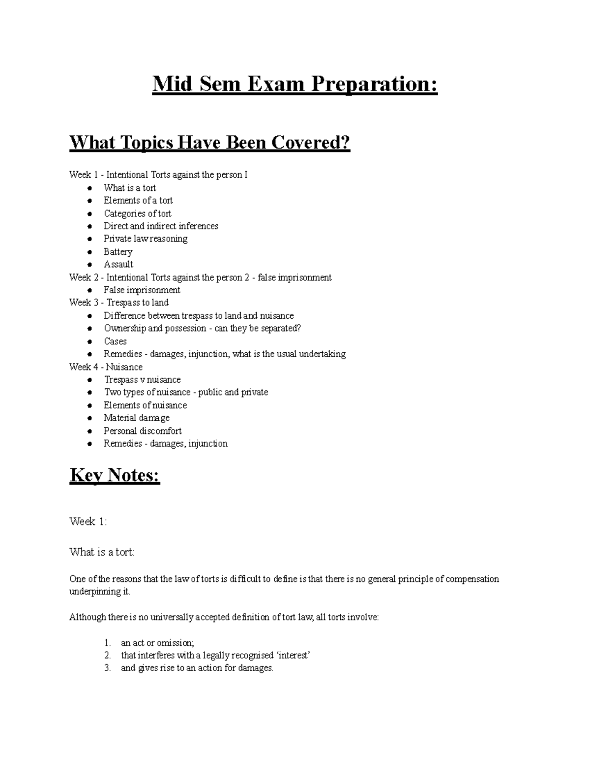 Mid Sem exam prep - Mid Sem Exam Preparation: What Topics Have Been ...