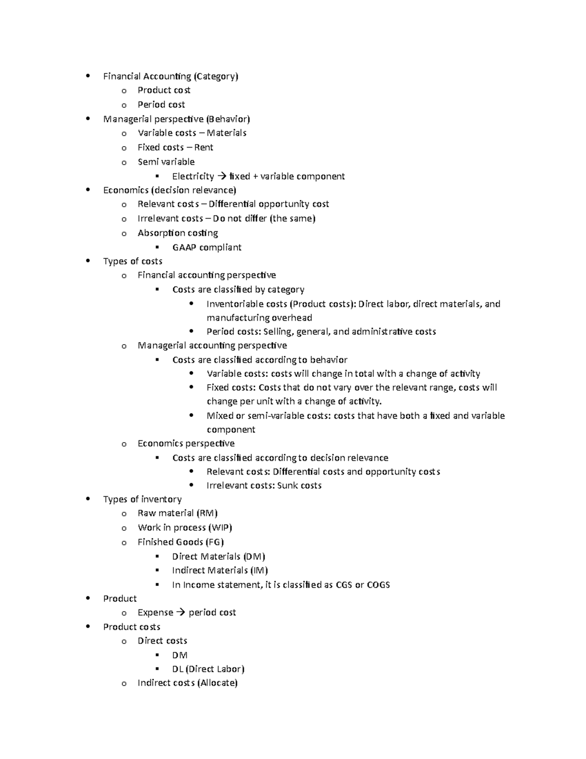 Class 3 Lecture Notes - Types of Inventory - Financial Accounting ...