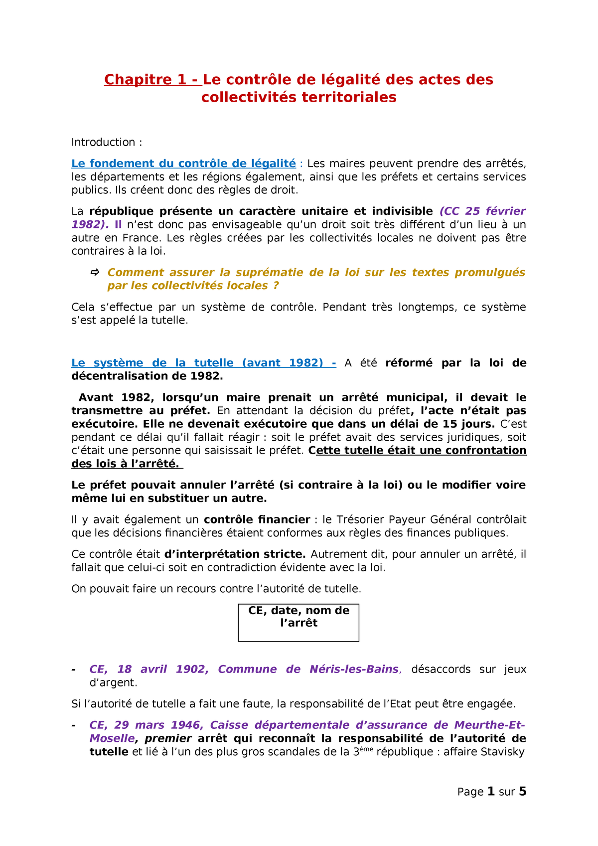 actes contrôle de légalité - actes contrôle de l'égalité