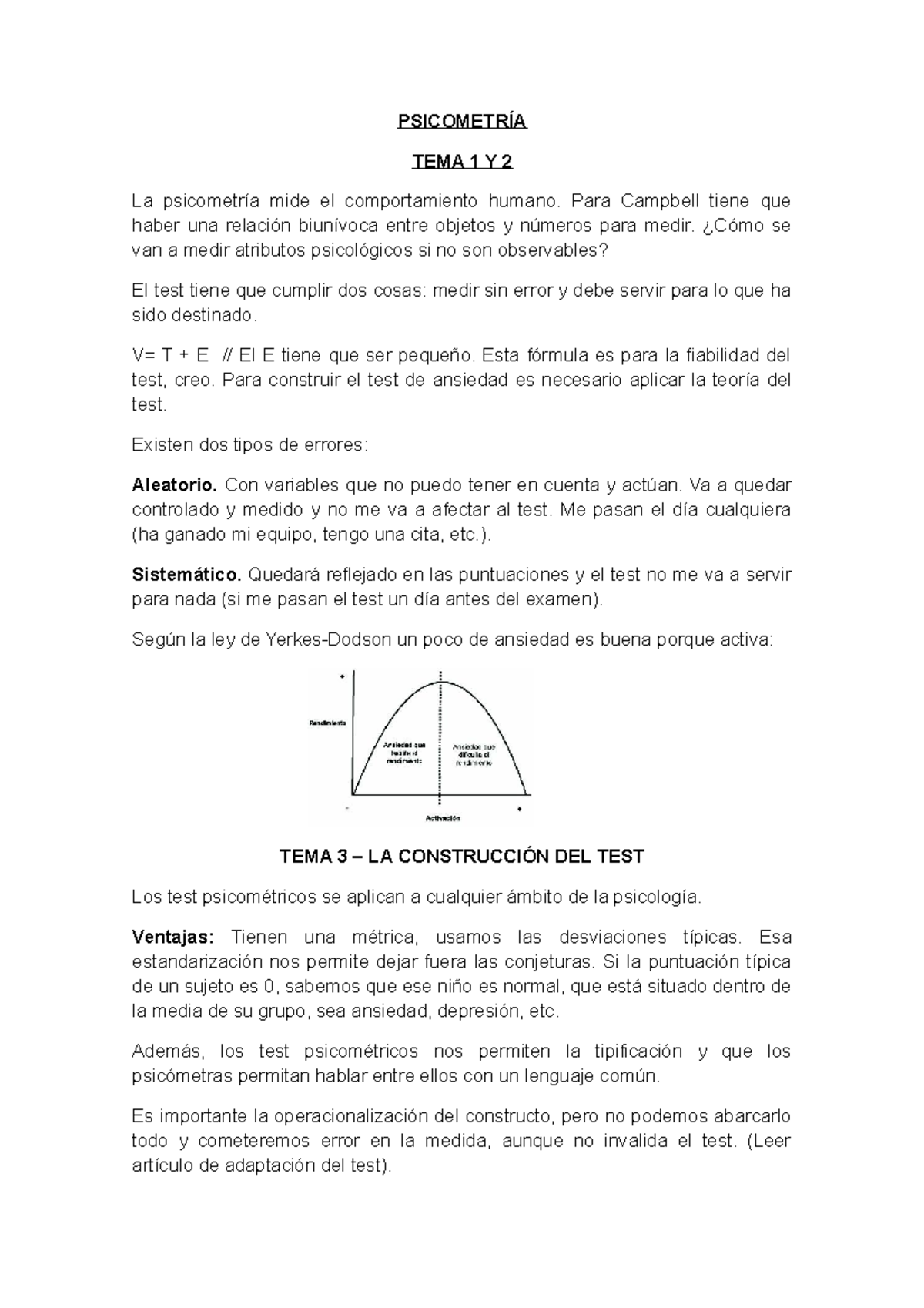 Apuntes Psicometría Temas 1 7 Prof Isabel PsicometrÍa Tema 1 Y 2