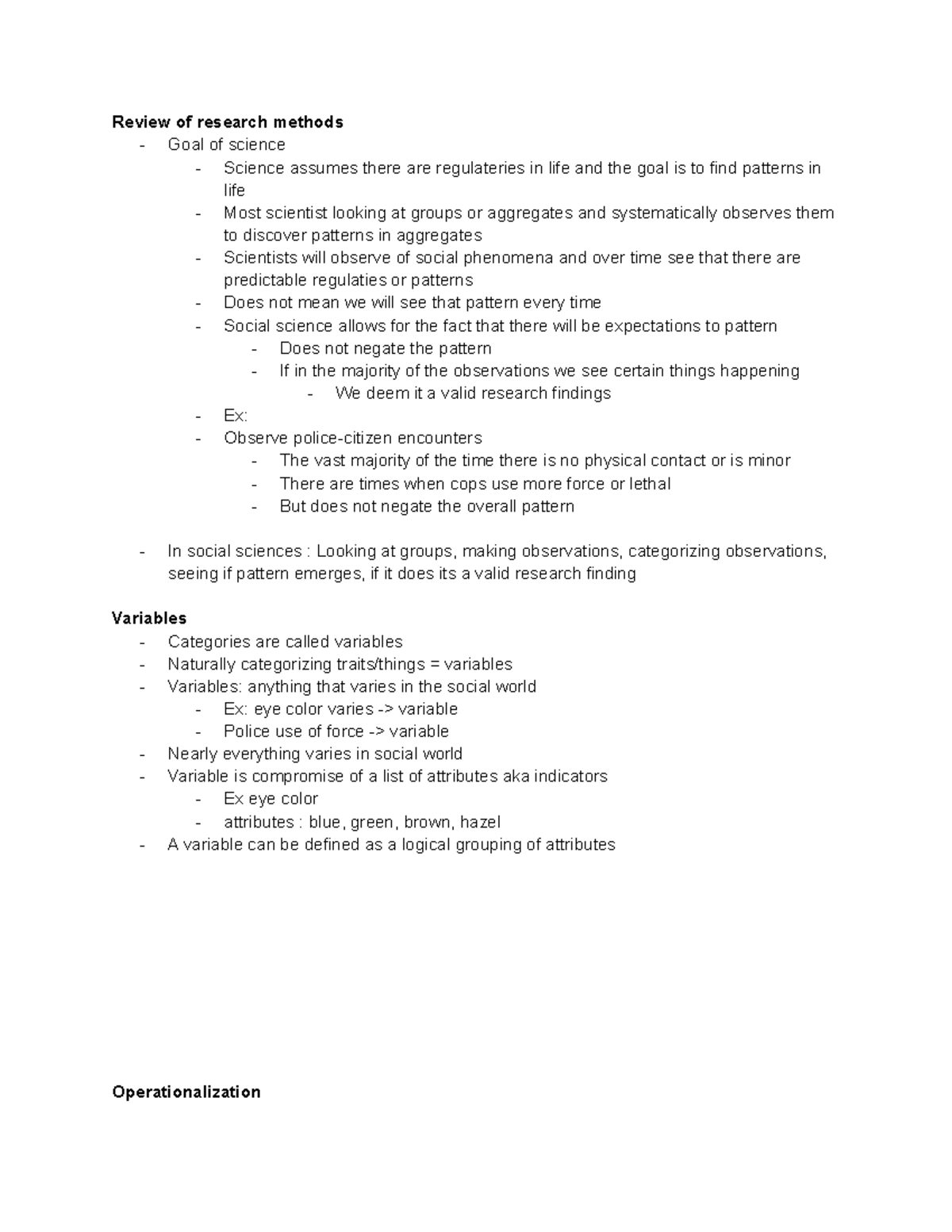 Section 1 Lesson 1 Review Of Research Methods Goal Of Science