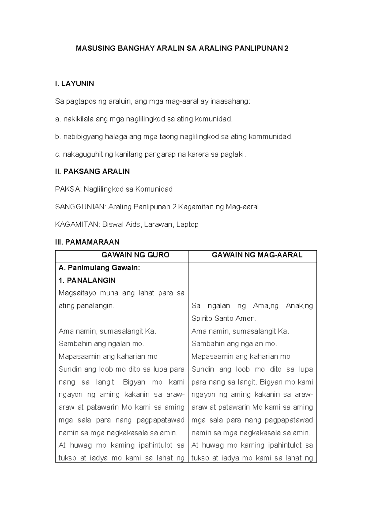 APLesson PLAN - AP DLP - MASUSING BANGHAY ARALIN SA ARALING PANLIPUNAN ...