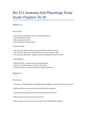 Anatomy And Phys BIO 211 Study Guide Chapters 1-3 - Anatomy And Phys ...