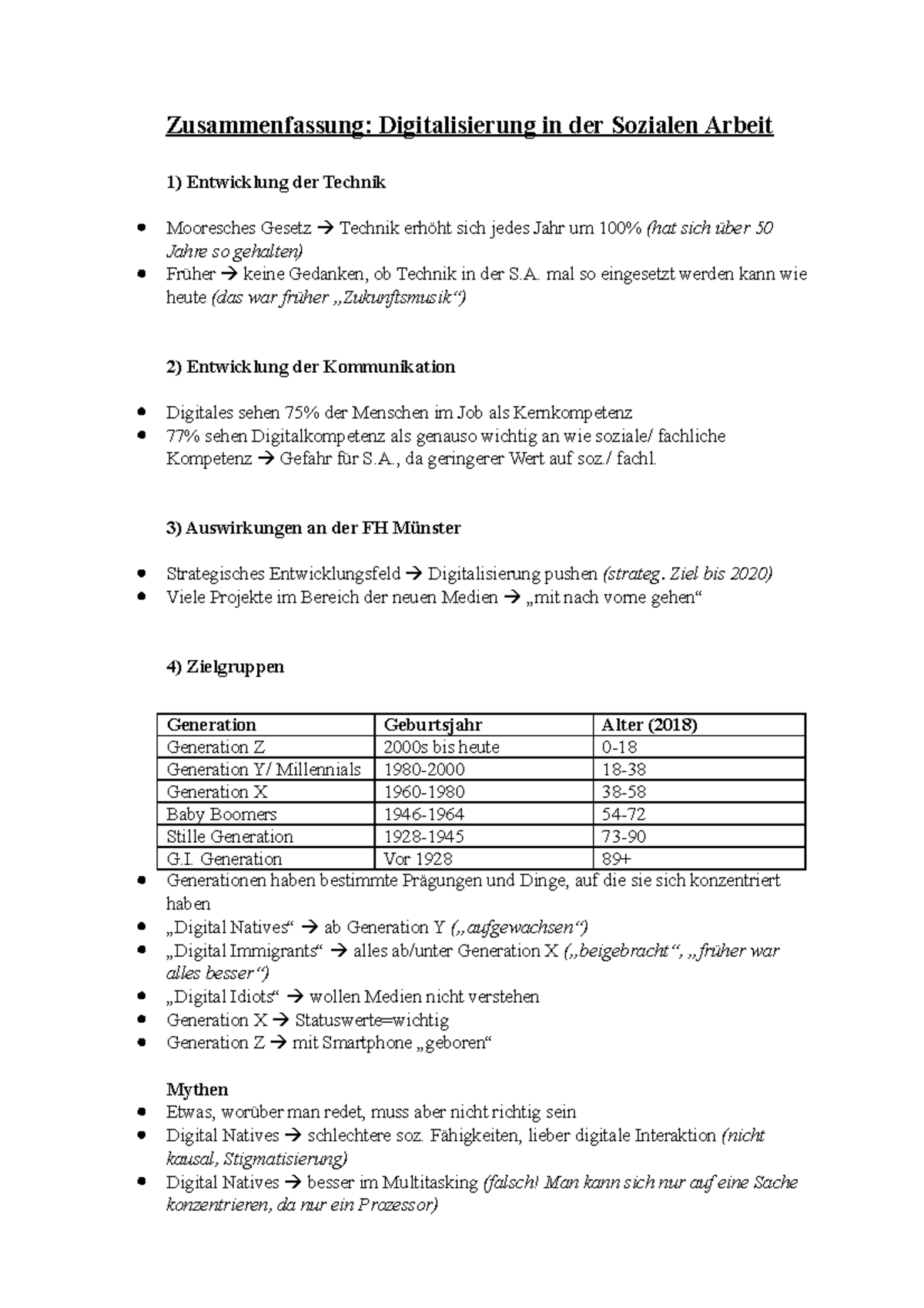 Digitalisierung In Der Sozialen Arbeit - Zusammenfassung ...