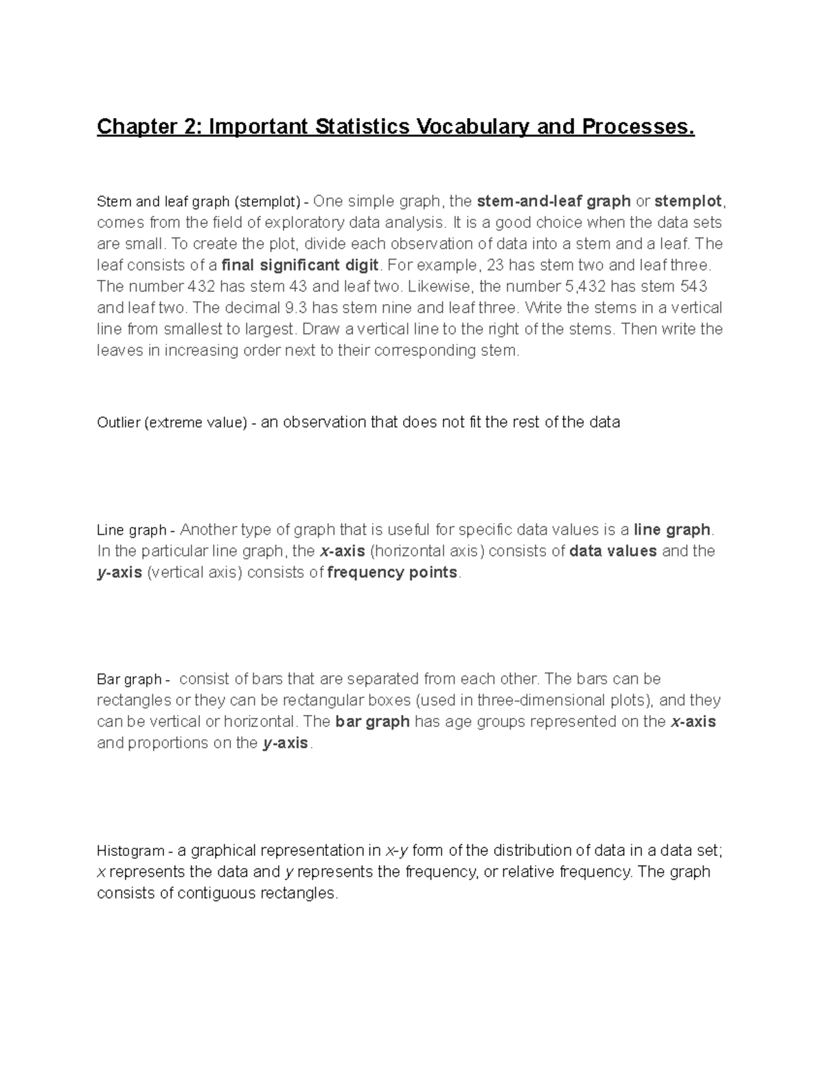 Chapter 2 voacb - statistics - Chapter 2: Important Statistics ...