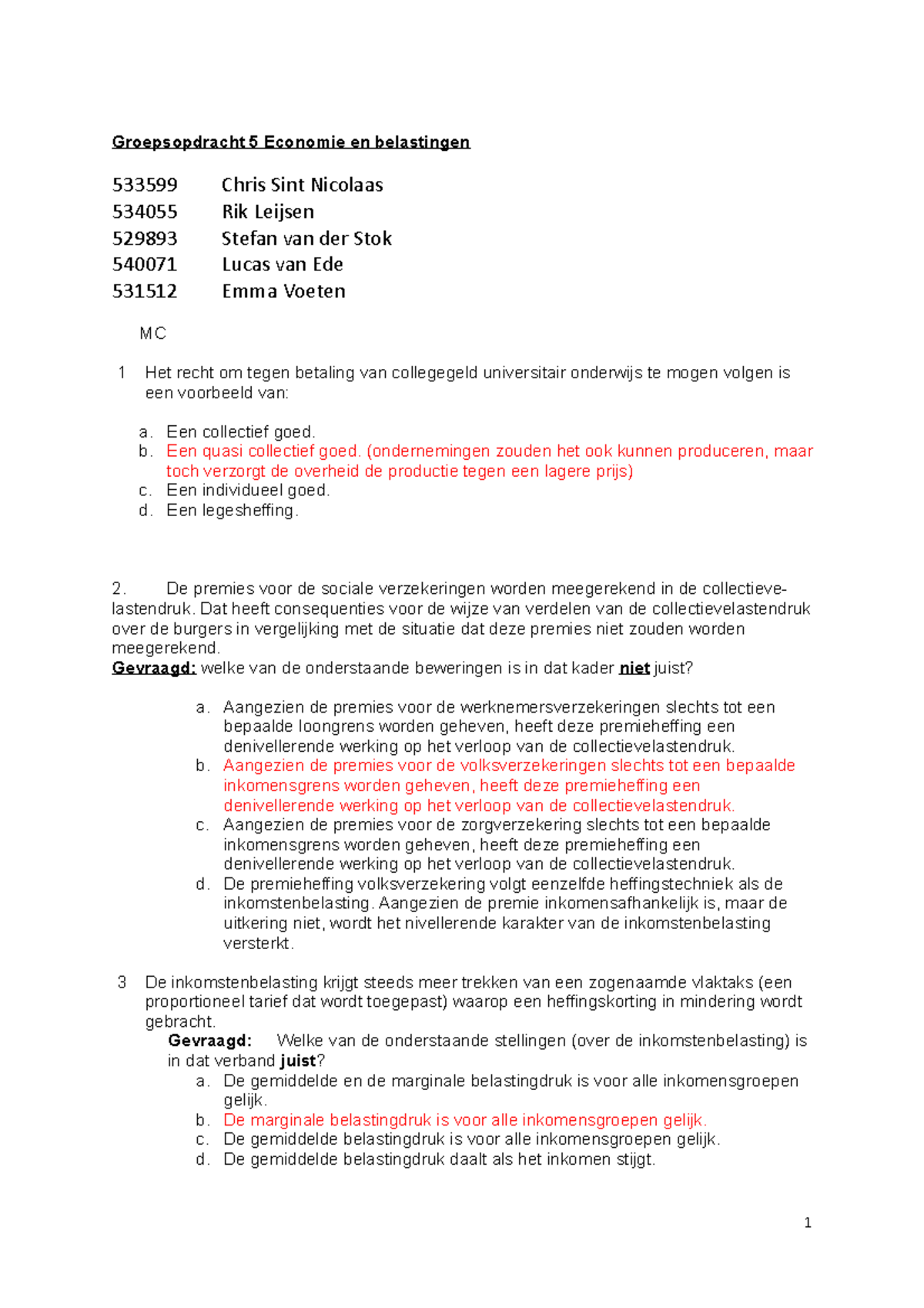 Groepsopdracht 5 - Een collectief goed. b. Een quasi collectief goed