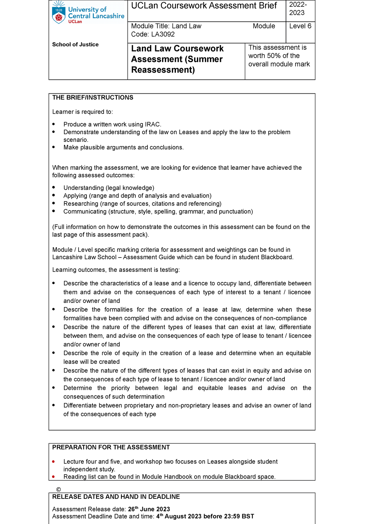 land law coursework