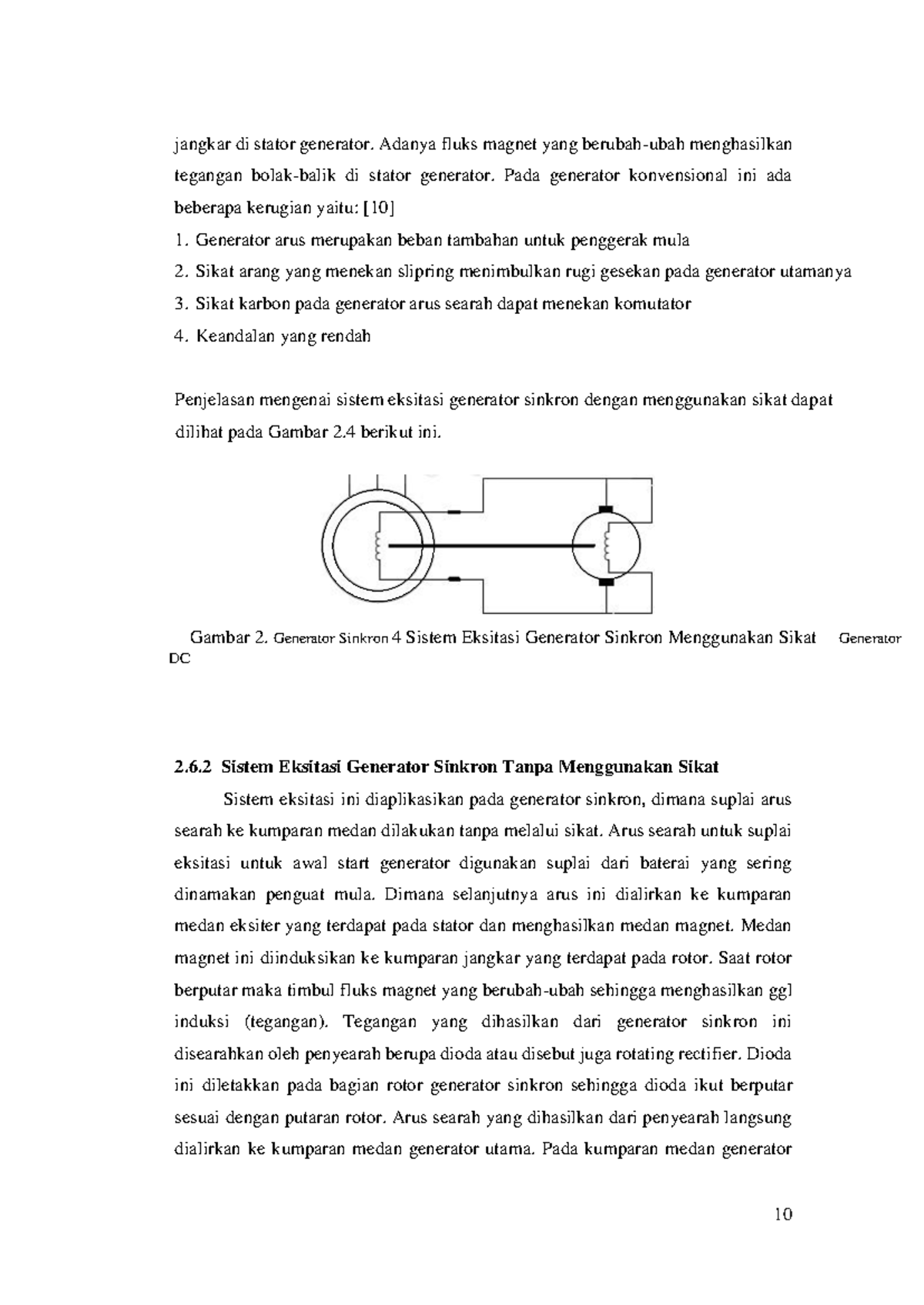 Pembangkit listrik 4 10 jangkar di stator generator. Adanya fluks