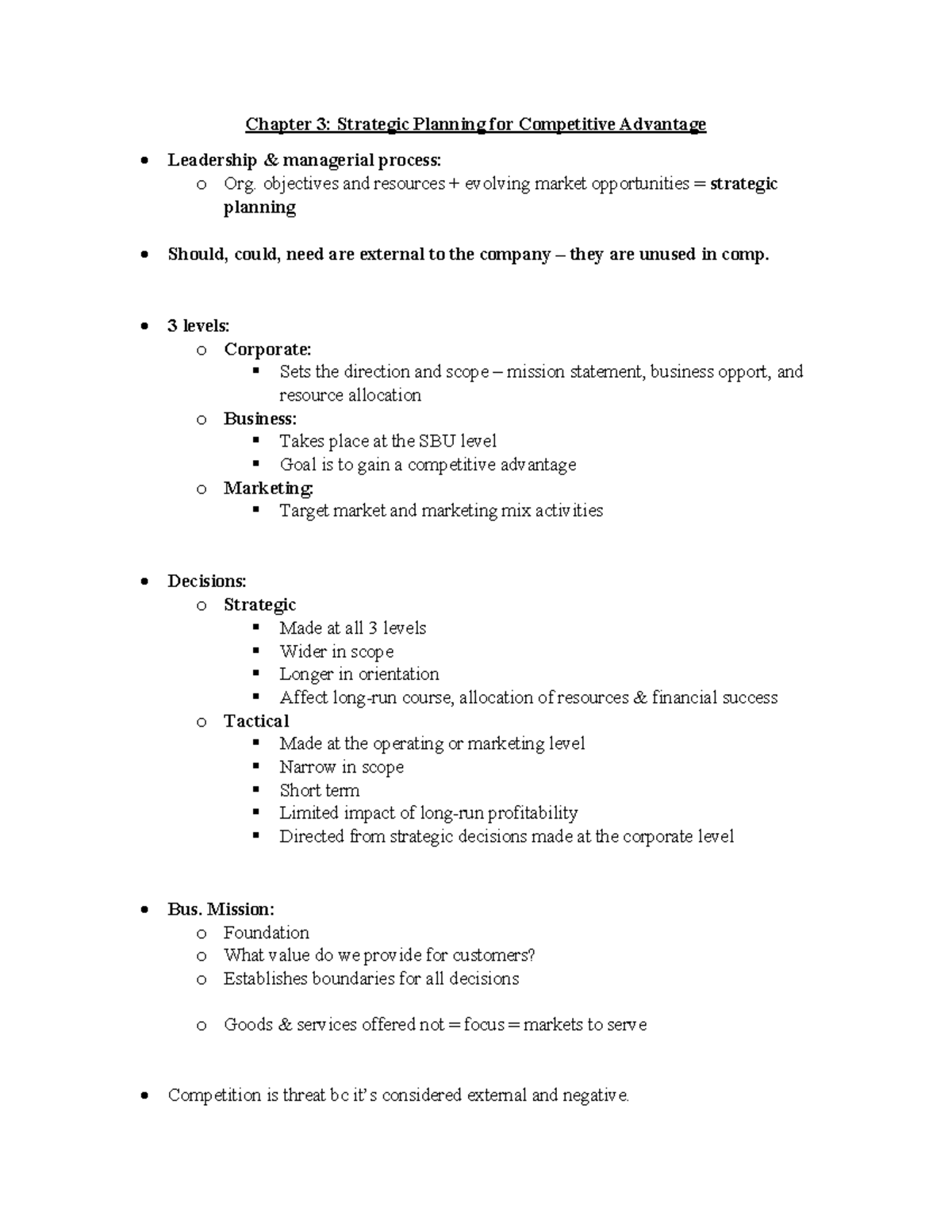 2. September 18th, 2018 (Chapter 3) - Chapter 3: Strategic Planning For ...