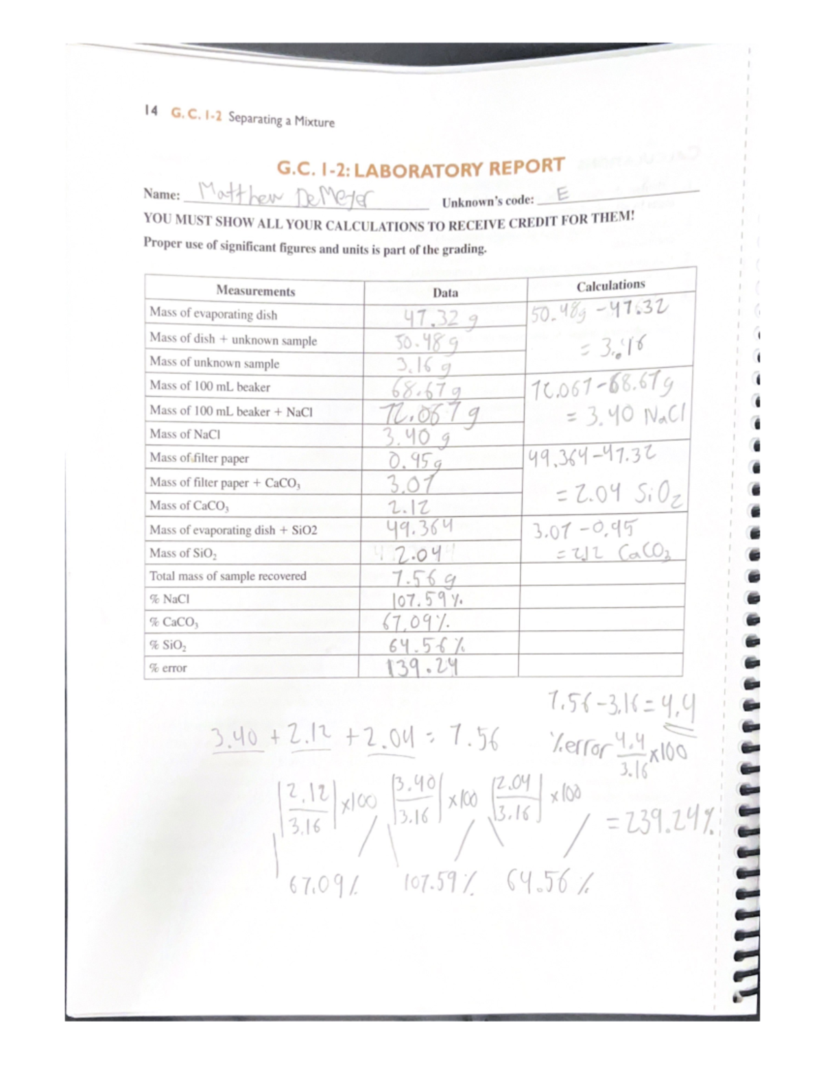 Lab 2 Report Chm 2045 Studocu