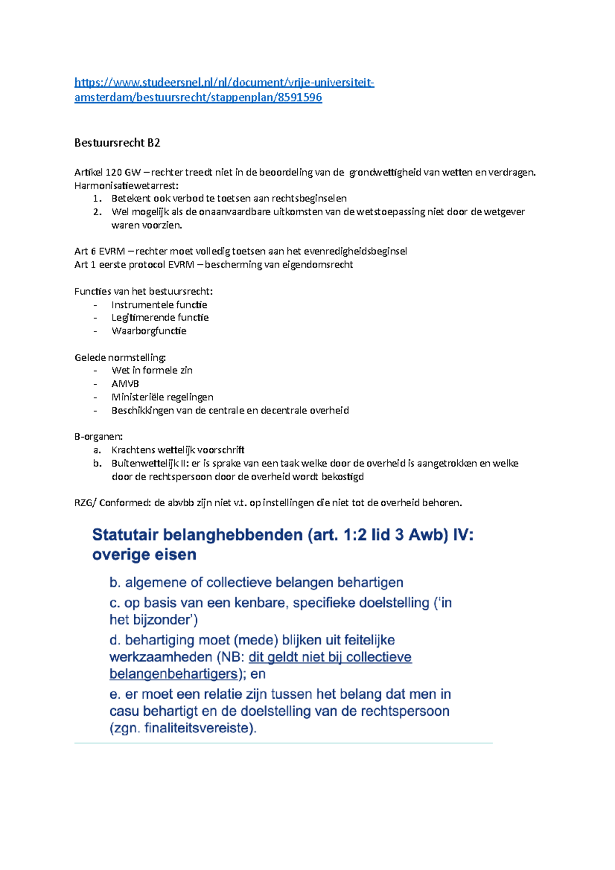 Bestuursrecht B2 Week 1 - Studeersnel/nl/document/vrije-universiteit ...