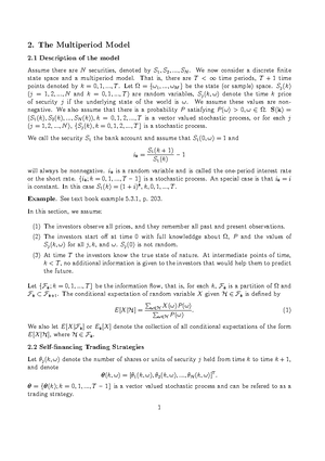2806outline - LECTURE 0 - STAT2806 Financial Economics Instructor: Dr ...