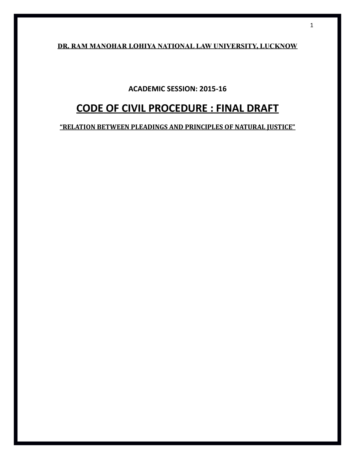 civil procedure code research paper topics