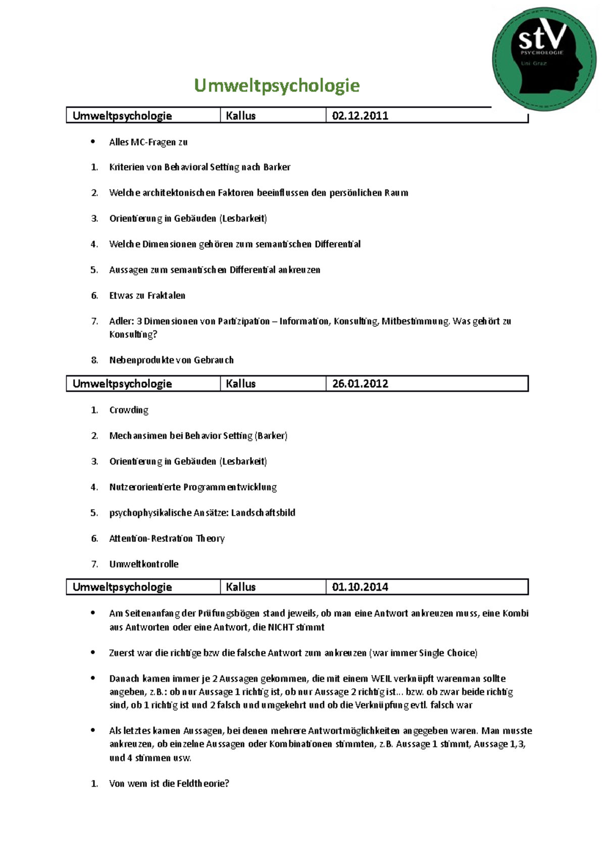 SK AOU-Psychologie-Umweltpsychologie - Umweltpsychologie ...