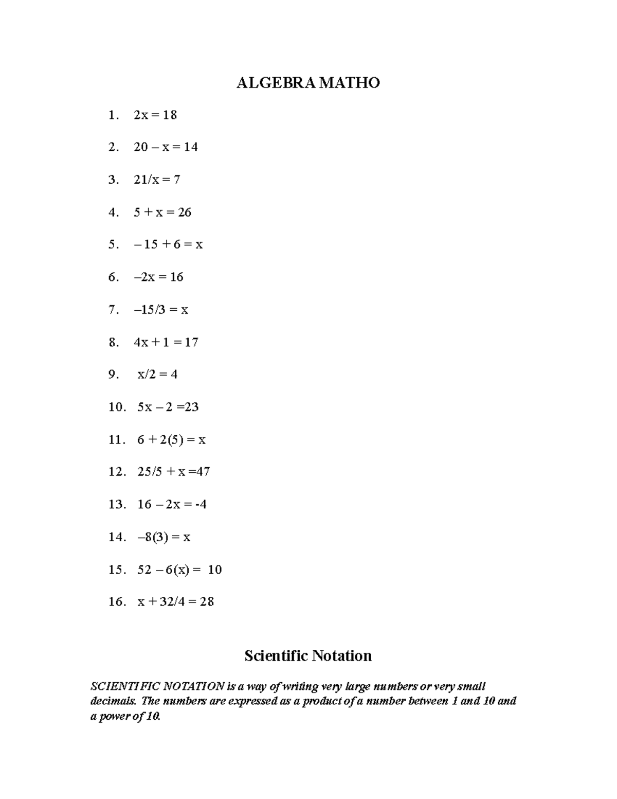 EM 25 - This is coursework for Essential Mathematics. This worksheet ...