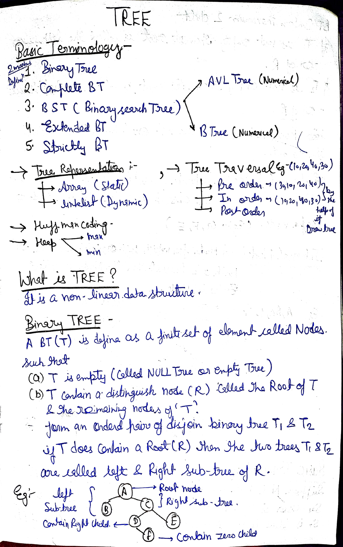 Chote DS Unit 4 (TREE) - B.tech CSE 2ND Year - Studocu