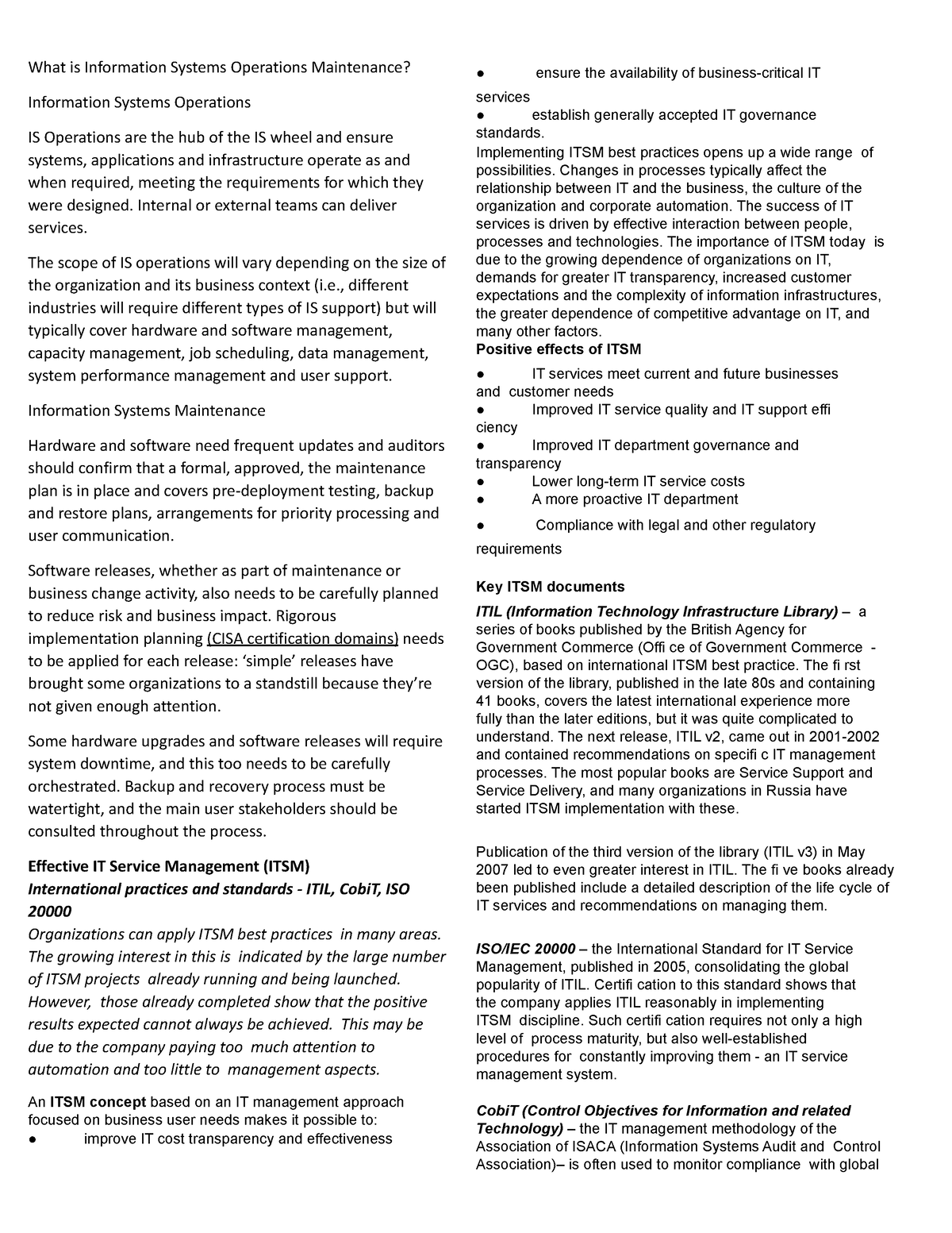 Information System Operations And Maintenance - What Is Information ...