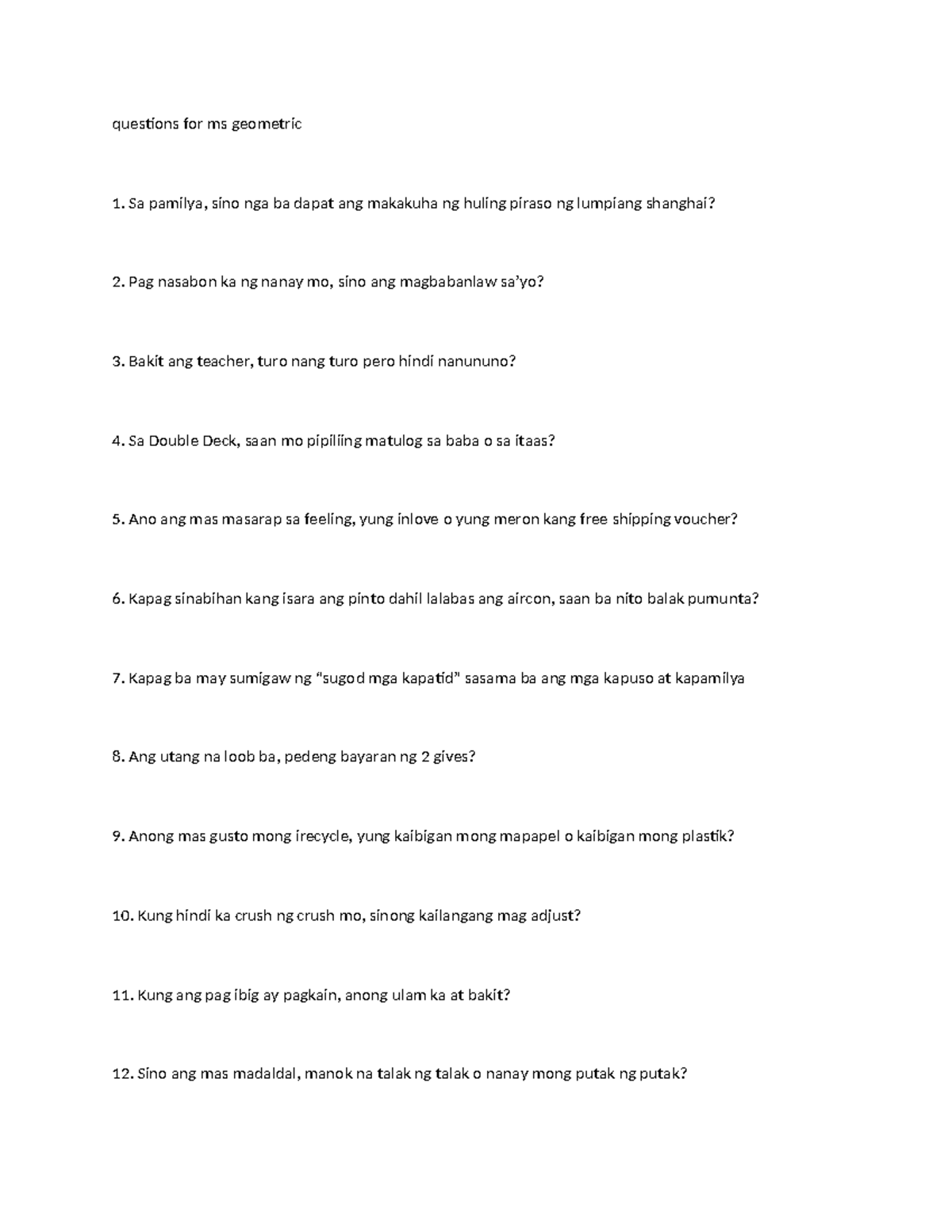 Questions for m - stickers stickers sticker stickers Istickers stickers ...