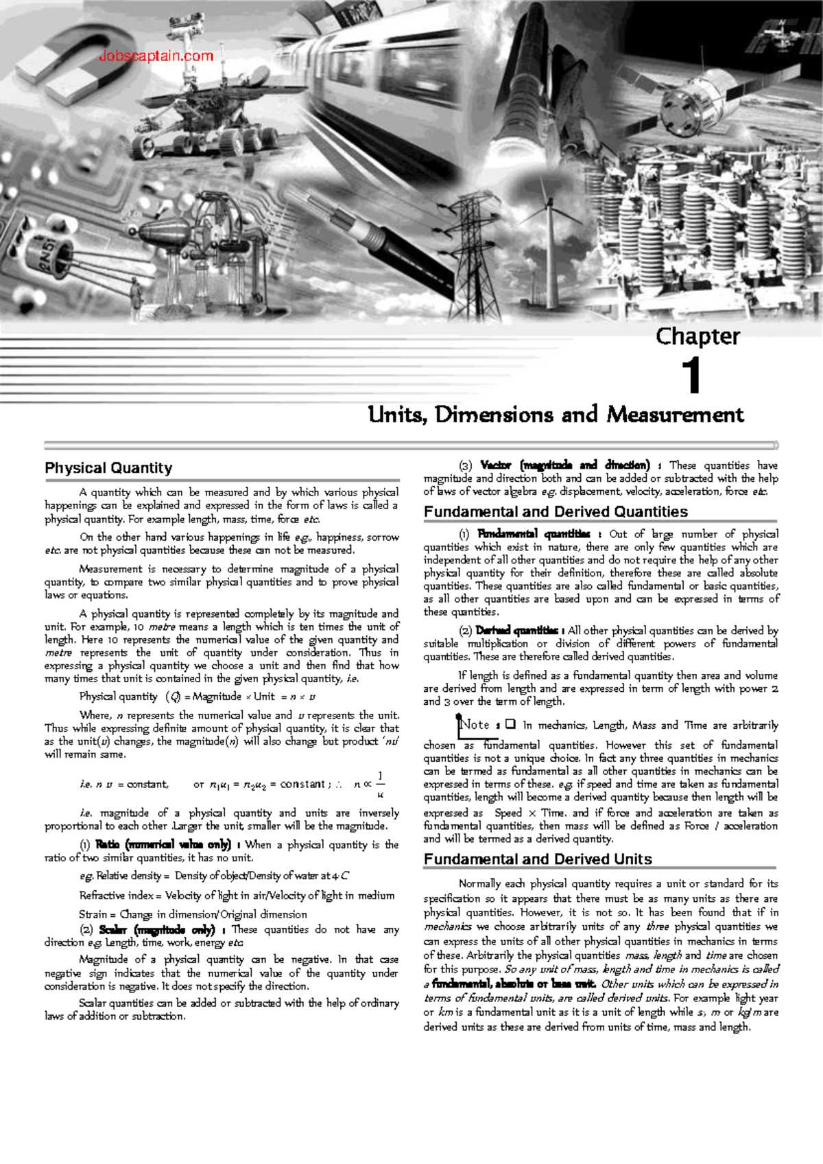 Ch=1 Units, Dimensions and Measurement - Units, Dimensions and ...
