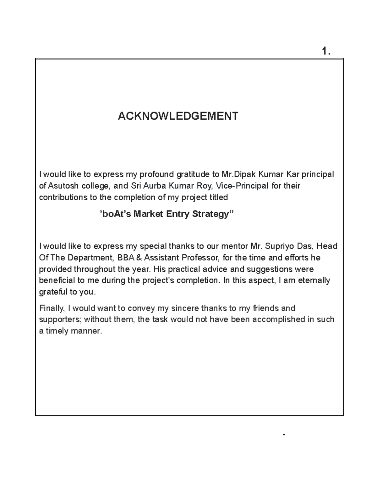 Bo At - Good and better - ACKNOWLEDGEMENT I would like to express my ...