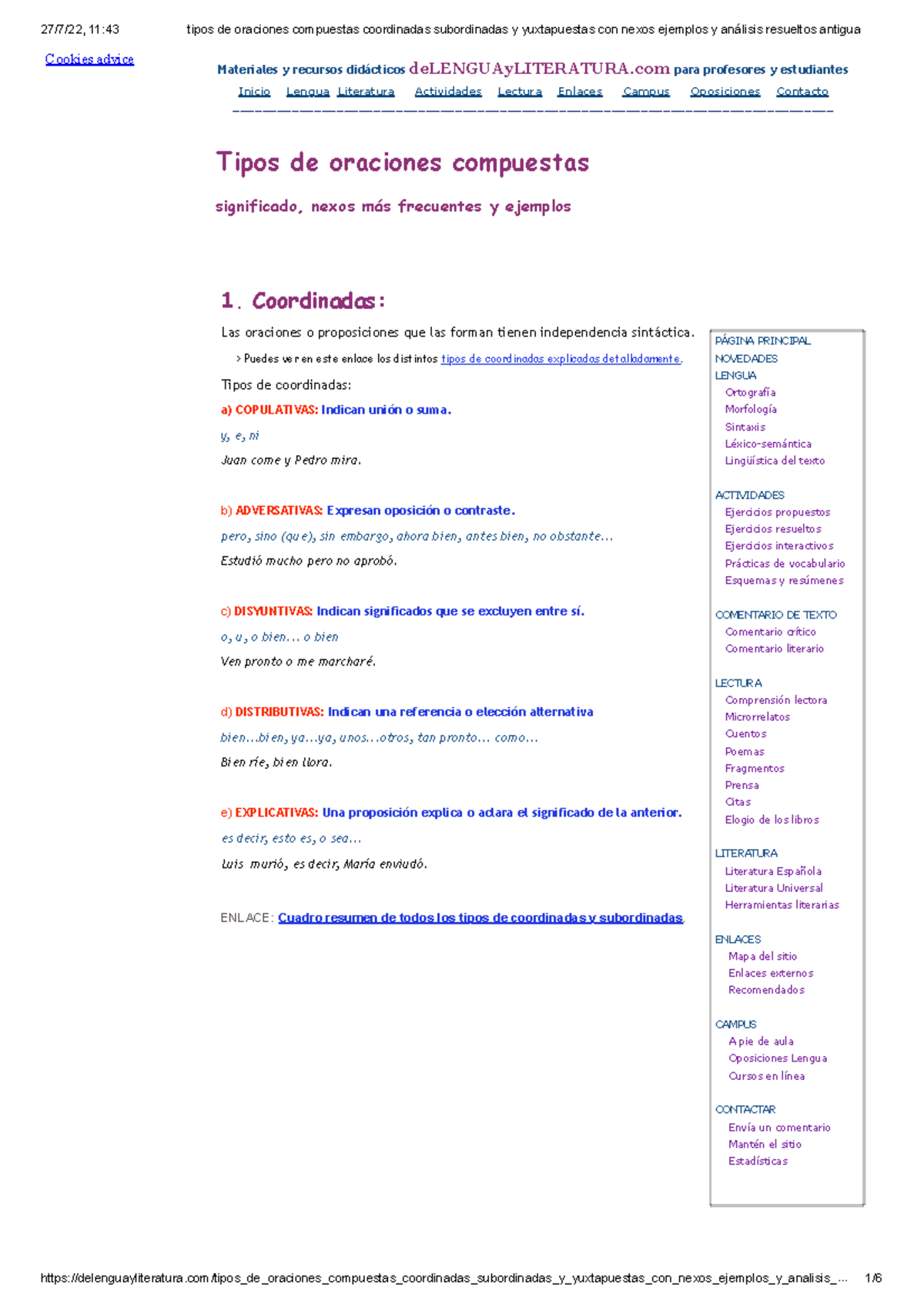 Tipos de oraciones compuestas coordinadas subordinadas y yuxtapuestas ...