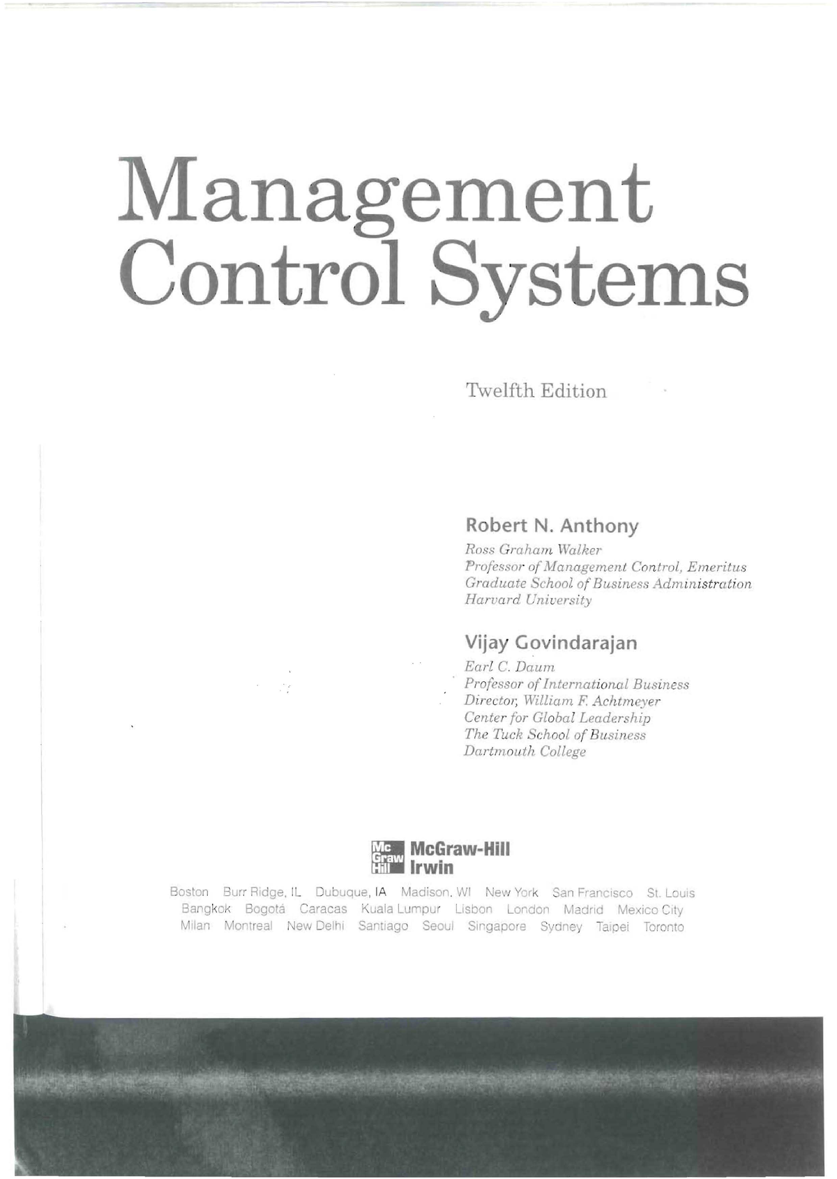 thesis management control system