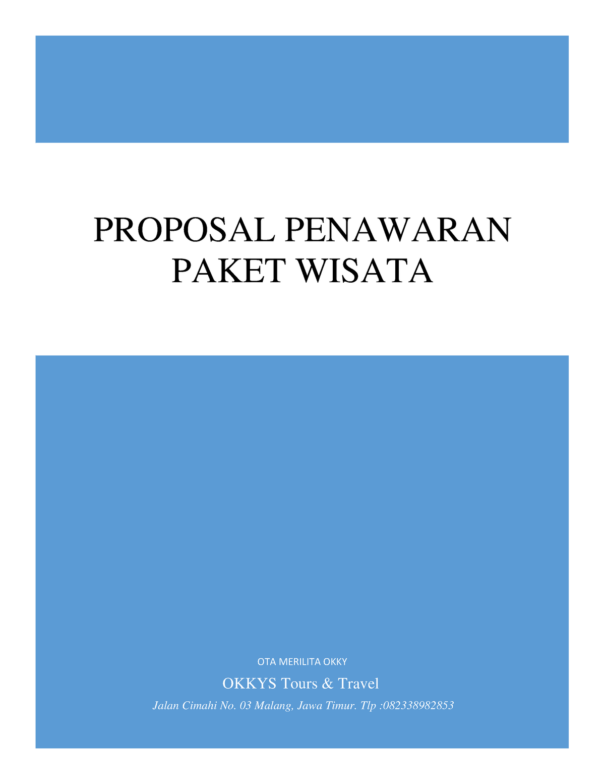 Contoh Kata Pengantar Proposal Penawaran Paket Wisata