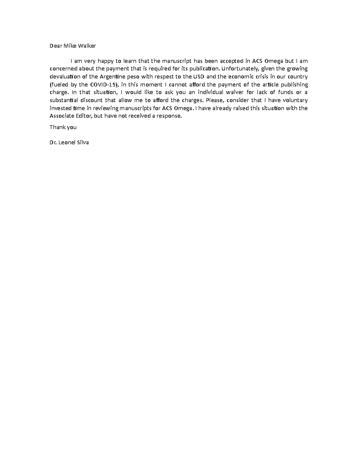 Como realizar una cover letter modelo dear mike walker i am very