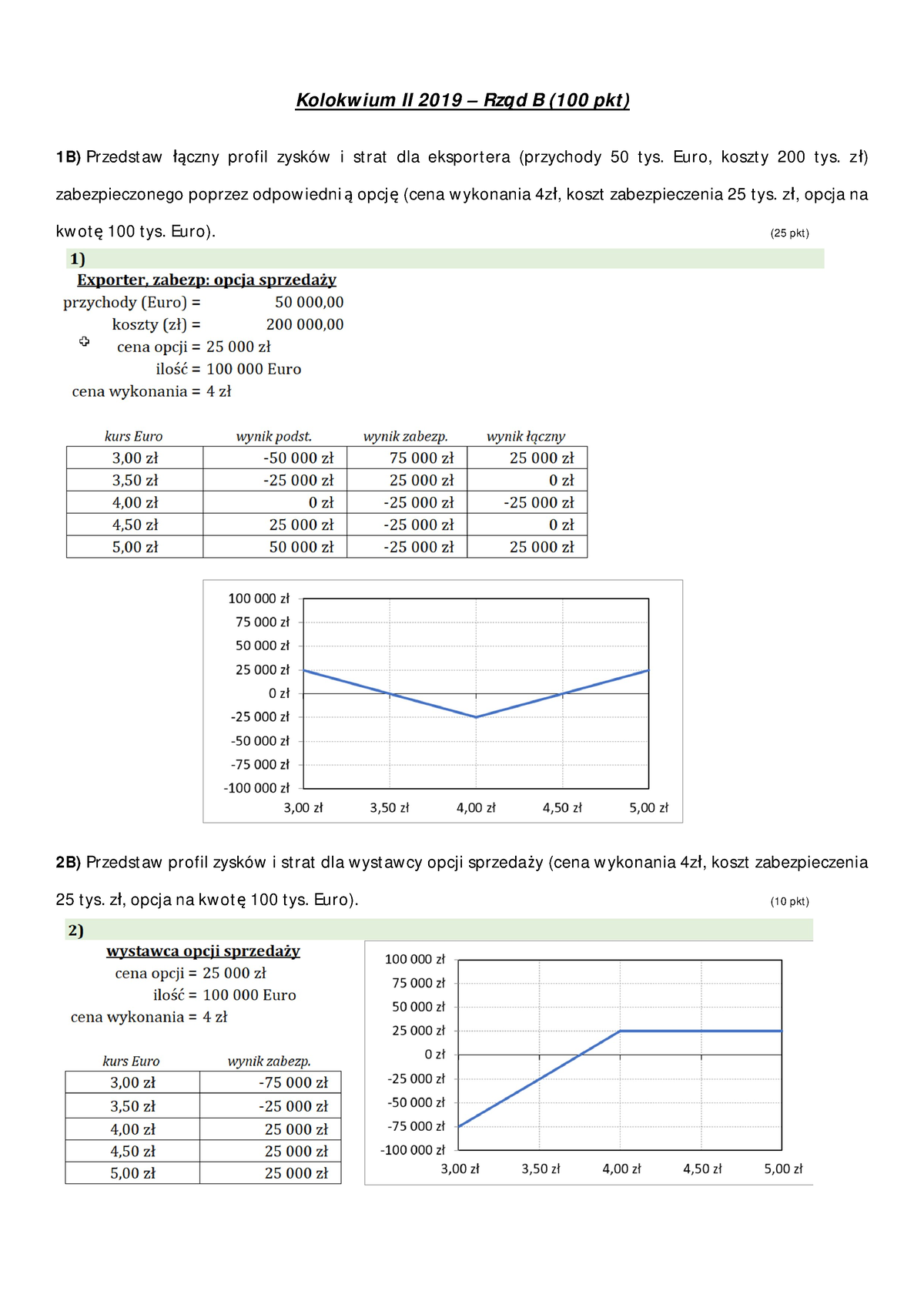 Finanse 2019 Kolokwium 2 Zadania Rozwiazania B - Podstawy Finansów ...