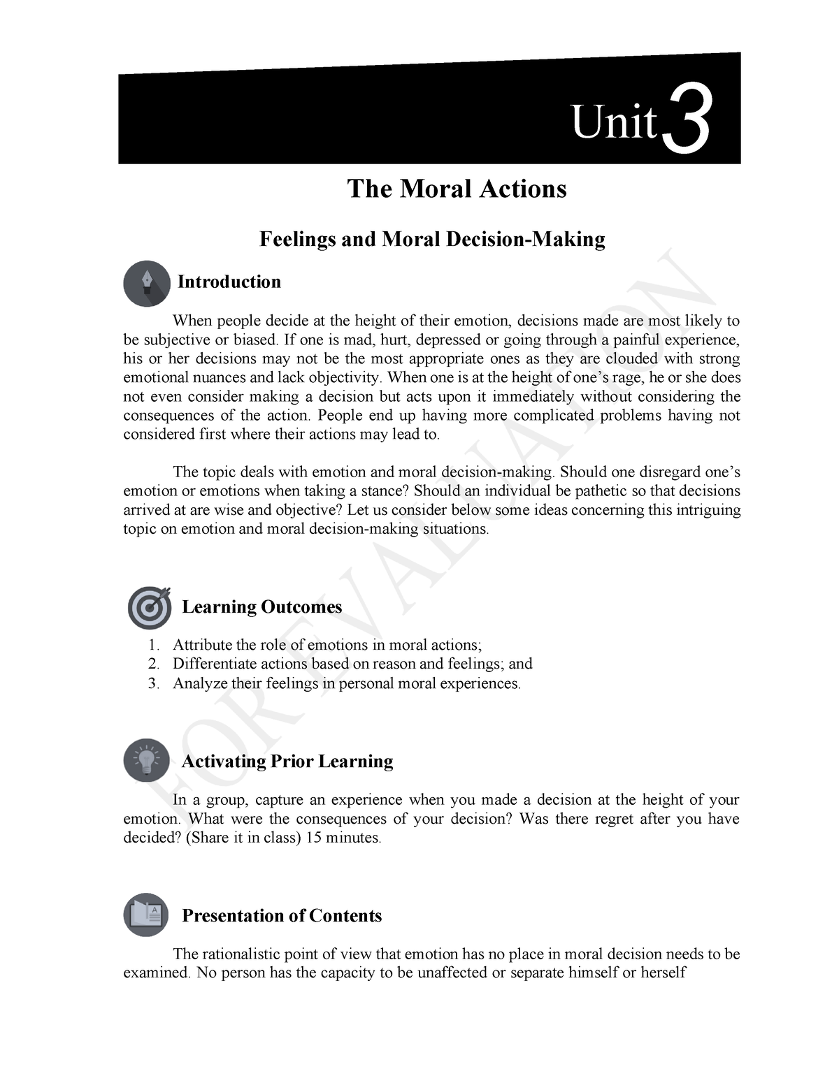 do feelings serve moral decision making essay