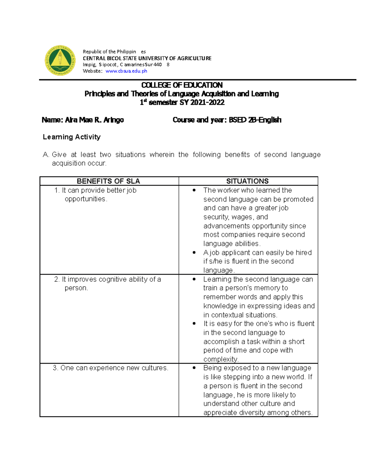 Topic 6 Activity 6 - Principles and Theories of Language for English ...