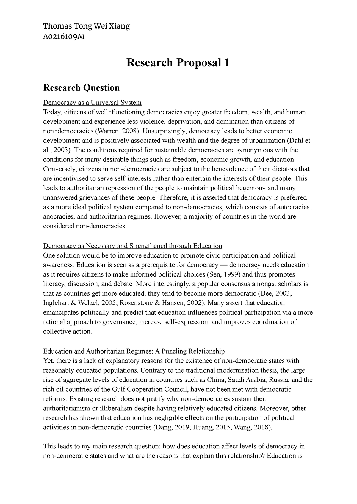 Research Proposal 1 with Feedback - A0216109M Research Proposal 1 ...