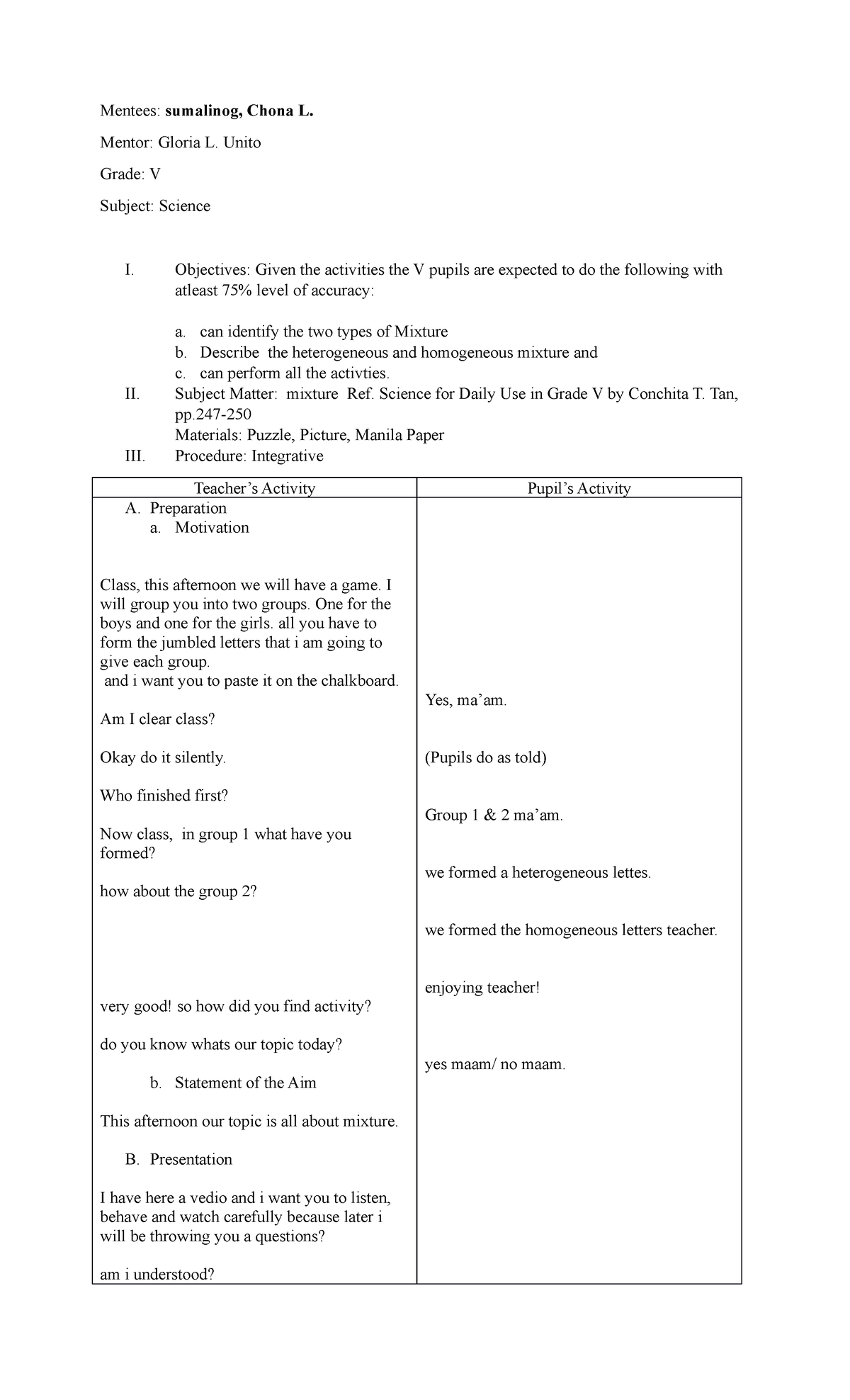 KUYA-REY-LP - Practice materials of lesson plan in Science - Mentees ...