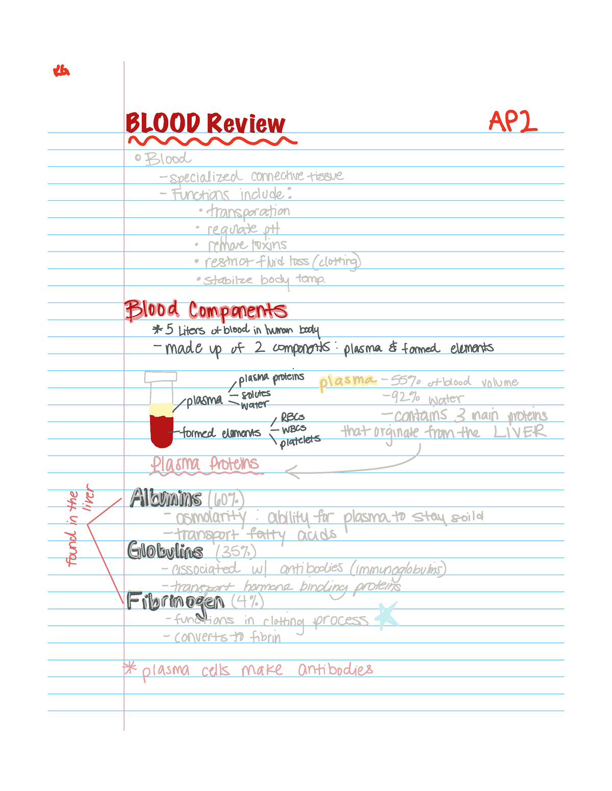 Note Jan 11, 2023 - Blood - LG APL OBloodMh specializedconnectivetissue ...