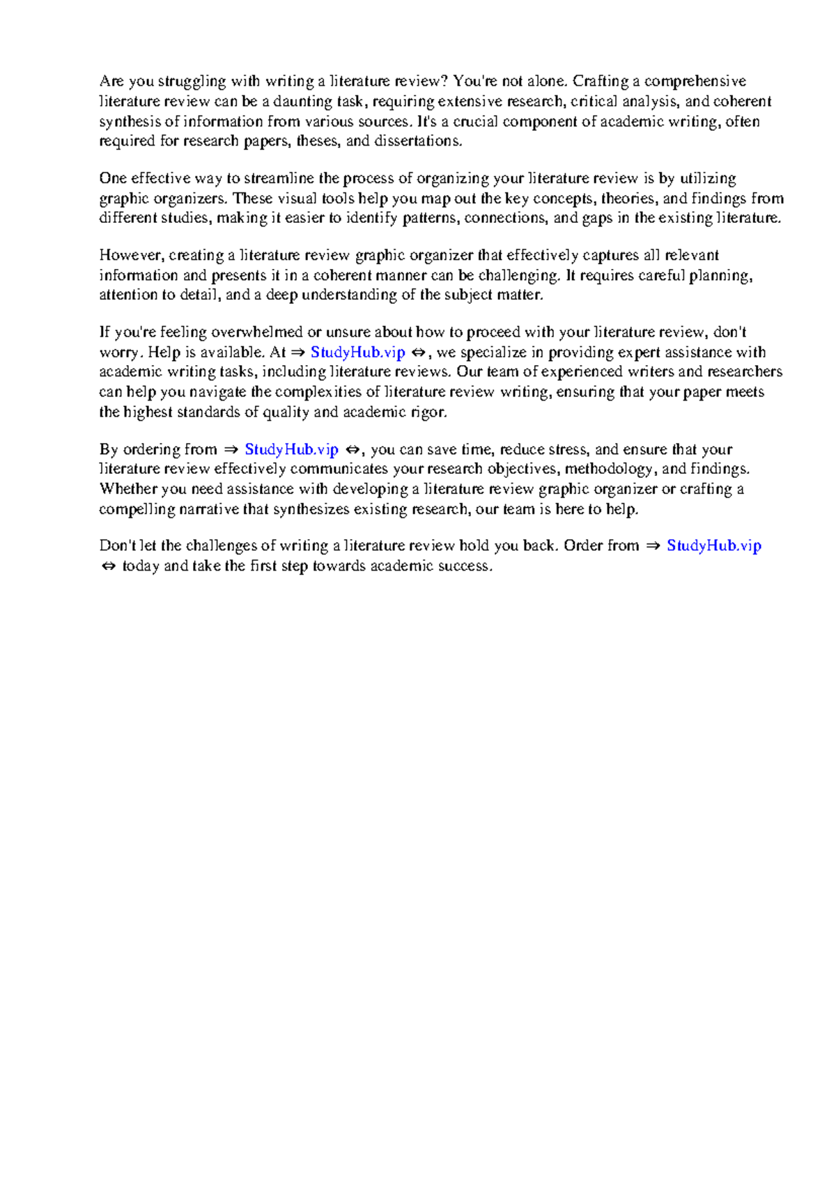 Literature Review Graphic Organizers - Are you struggling with writing ...